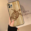 Custodia effetto legno di tartaruga - Compatibile con tutti gli iPhone