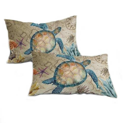 coussin tortue vintage