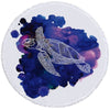 Rundes Strandtuch mit Schildkrötenmotiv – Wolke