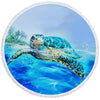 Rundes Strandtuch mit Schildkrötenmotiv – Oberfläche