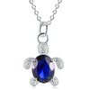 Ciondolo Tartaruga - CrystalBlue (argento)