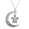 pendentif lune tortue