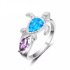 Bague Tortue en Argent - Crystal | Tortue Paradise