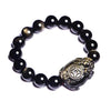Bracelet Tortue Pierre - Dragon Tortue (Obsidienne)