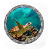 Sticker Tortue - Effet Hublot Sous-marin