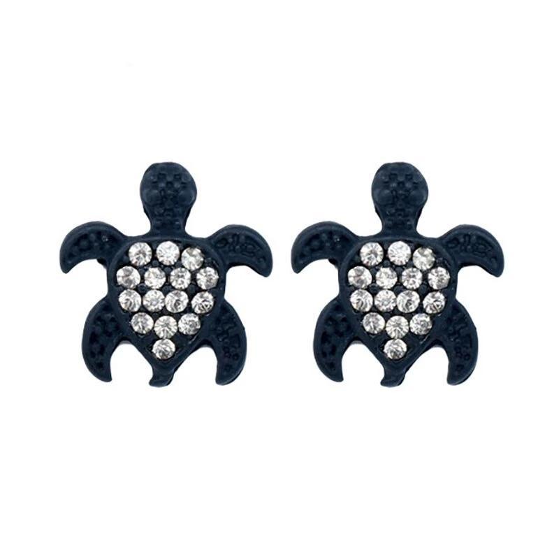 Boucles D'oreilles Tortue Marine En Plaqué Or - Fermoir Dormeuse - Bijou Français - Livraison 48h