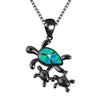Pendentif Tortue Noire - Famille Turtle