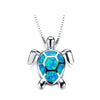 Pendentif Tortue Multicolore (Argent)