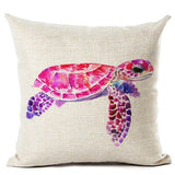 Housse Coussin Tortue - Rose