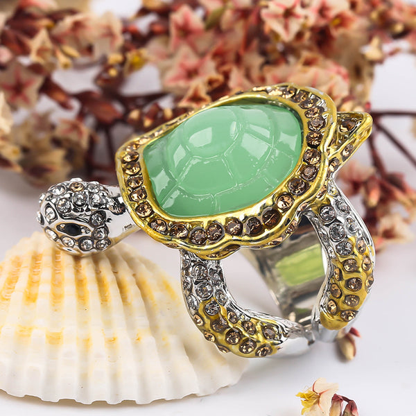 Anello Dell'umore A Forma Di Tartaruga - Cambia Colore Con La Temperatura, Regolabile, Regalo Divertente - Foto 7