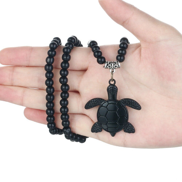 pendentif tortue noir