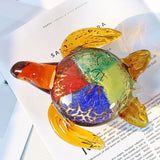 figurine tortue de mer verre multicolore