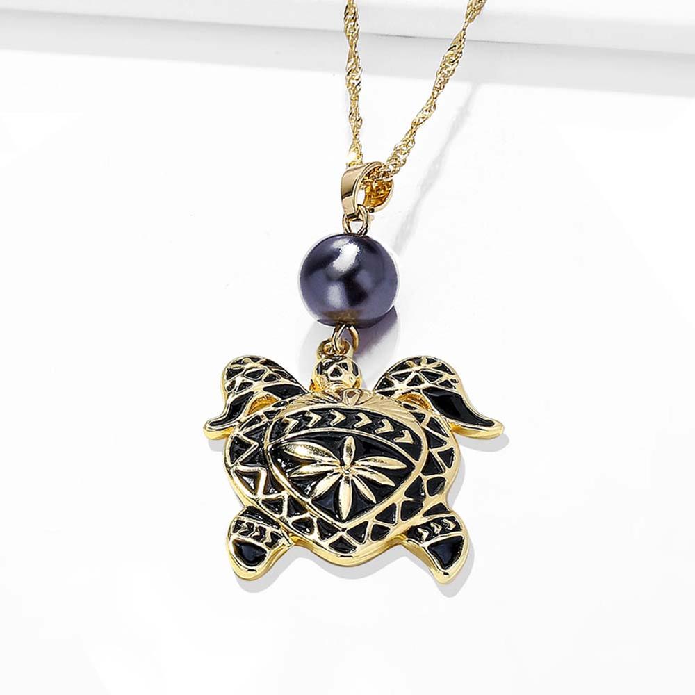 Collier Avec Pendentif Tortue - Argenté - Occasion En Très Bon état