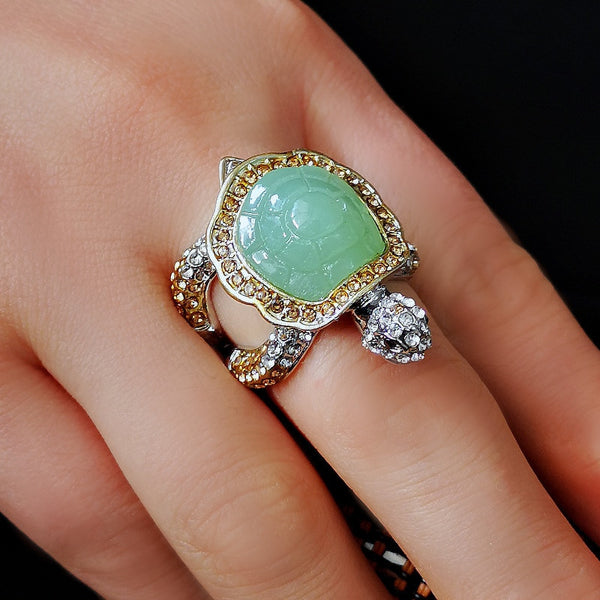 Anello Dell'umore A Forma Di Tartaruga - Cambia Colore Con La Temperatura, Regolabile, Regalo Divertente - Foto 13