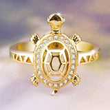 Bague Tortue - Zircon (Acier)